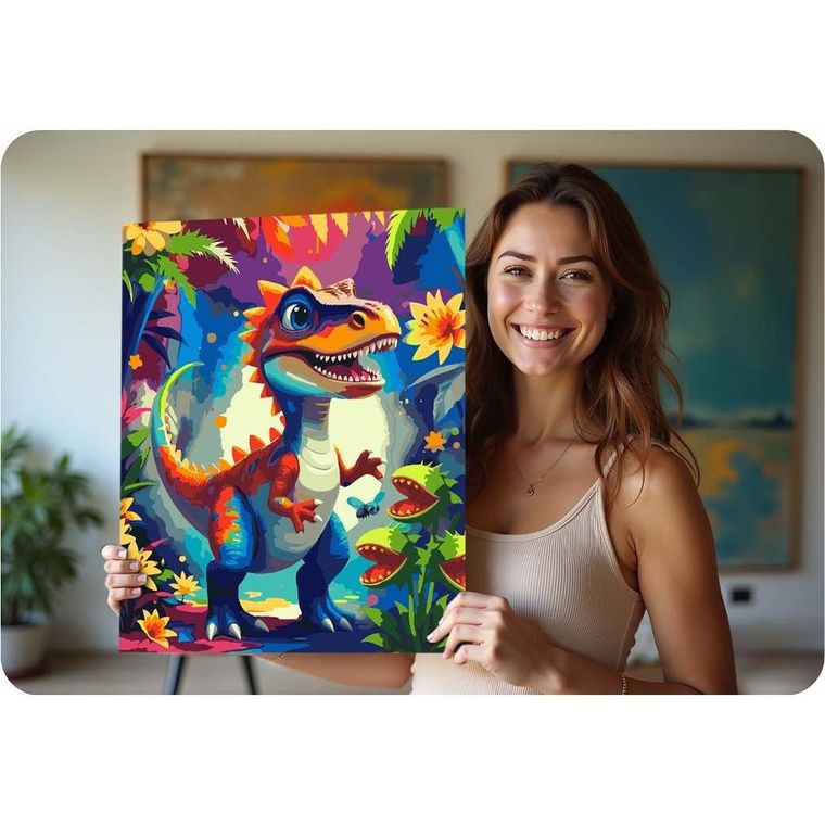 Massido, malowanie po numerach, Dino, 40-50 cm