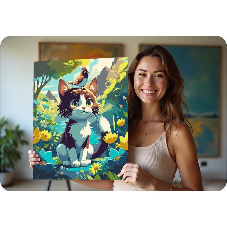 Massido, obraz do malowania po numerach, Kotek, 40-50 cm