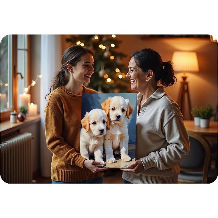 Massido, obraz do malowania po numerach, Szczenięta, 40-50 cm