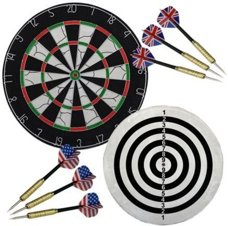 Master Darts, tarcza do darta deluxe sizalowa z rzutkami, 45 cm