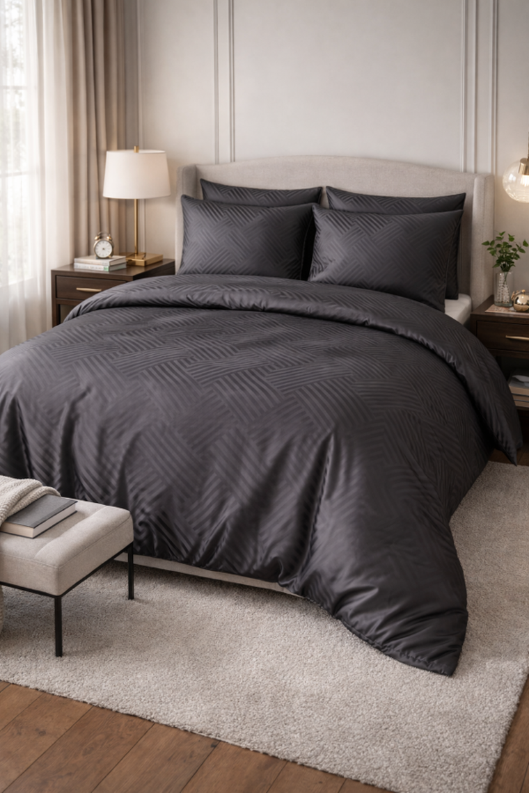 Matex, 3-częściowy komplet pościeli, adamaszek geometryczny, 160-200 cm