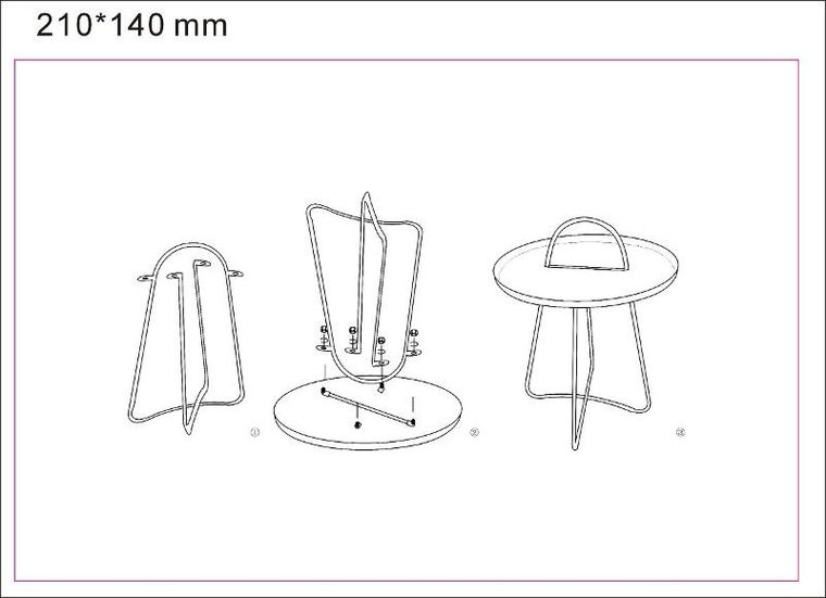 Mauro Ferretti, Grent, metalowy stolik, średnica 45 cm