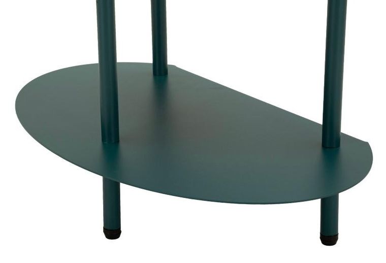 Mauro Ferretti, Saturn, stolik nocny, metalowy, morski, 49,5-27,5-49,5 cm