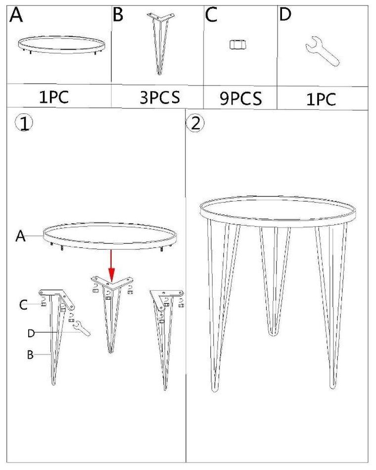 Mauro Ferretti, stolik kawowy z lustrzanym blatem, Ø 50-58.5 cm