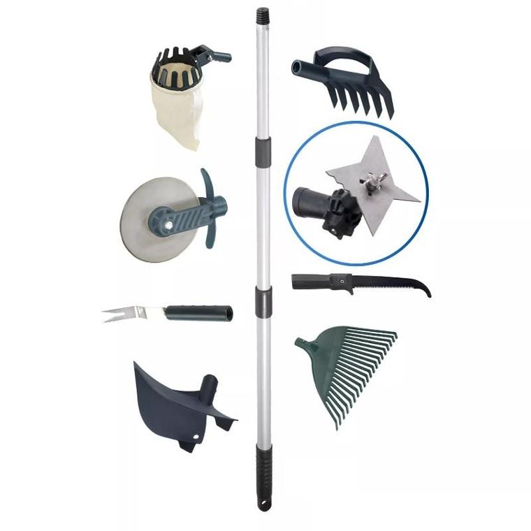 Maximex, skrobak do fug z 4 ząbkami i rączką teleskopową