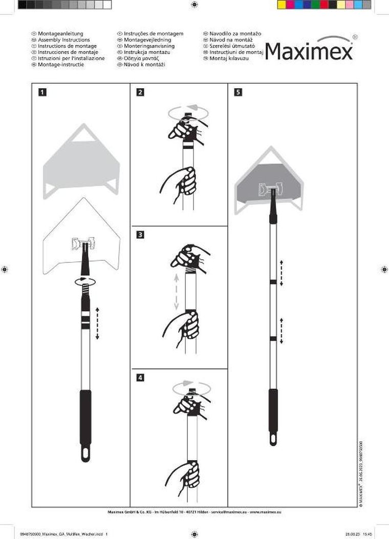 Maximex, wielofunkcyjny mop na teleskopowym drążku multiflex