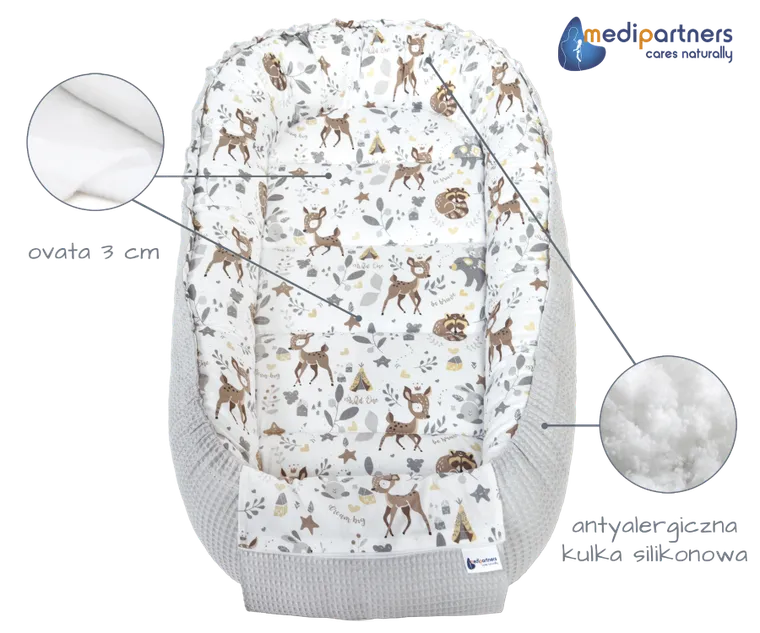 Medi Partners, Jelonki, gniazdo niemowlęce, kokon, wafel, szary