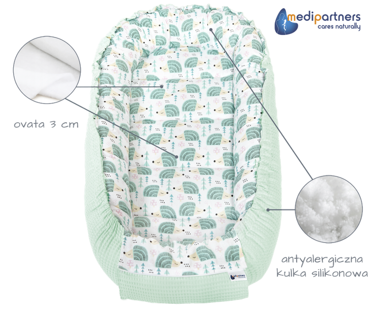 Medi Partners, Jeże, gniazdo niemowlęce, kokon, wafel, miętowy
