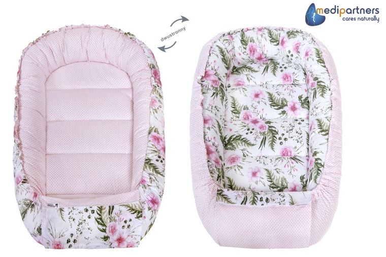 Medi Partners, Kwiaty, gniazdo niemowlęce, kokon w zestawie, róż