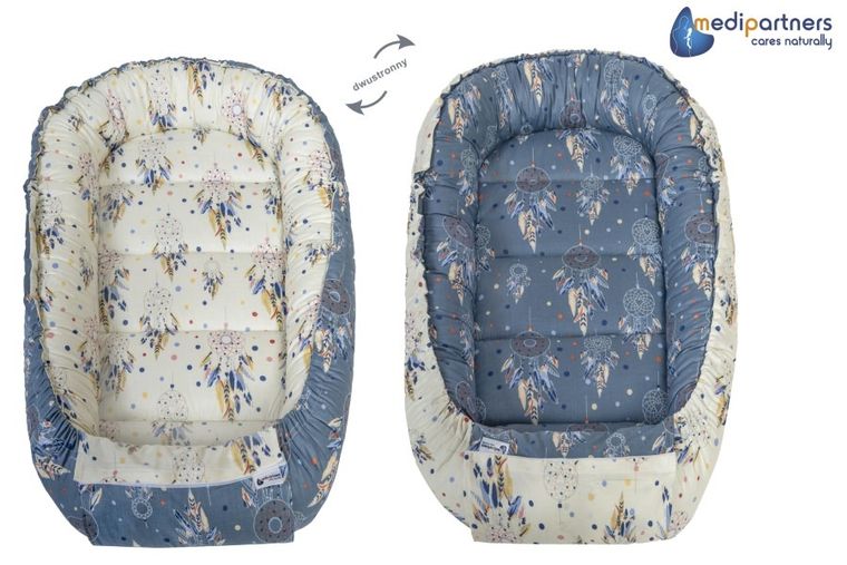 Medi Partners, Łapacze Snów, gniazdo niemowlęce, kokon w zestawie, granatowy