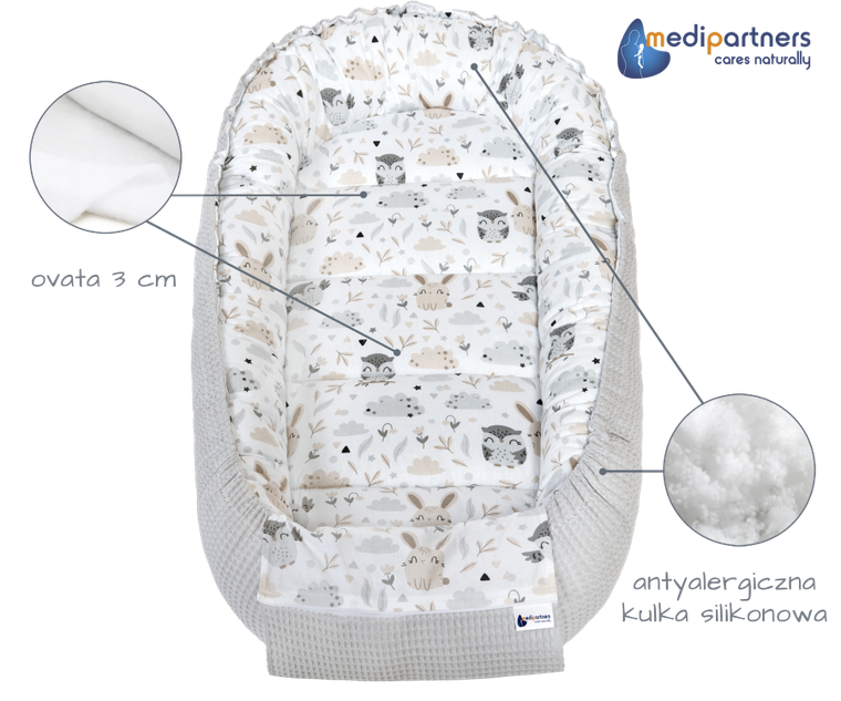 Medi Partners, Polana, gniazdo niemowlęce, kokon, wafel szary