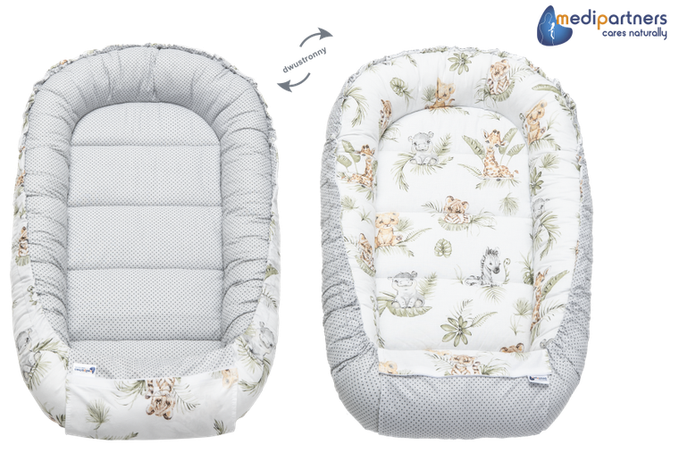 Medi Partners, Safari, gniazdo niemowlęce, kokon w zestawie, beżowy