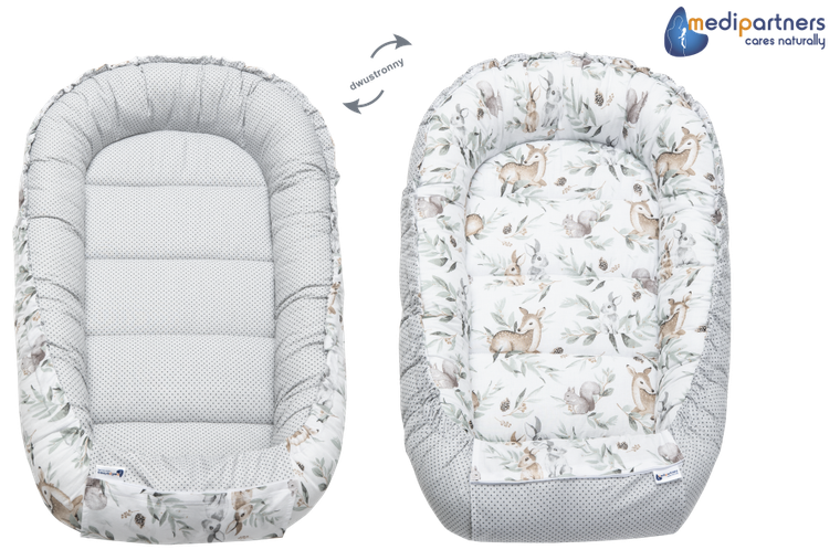 Medi Partners, Sarny, Liście, gniazdo niemowlęce, kokon solo, szary