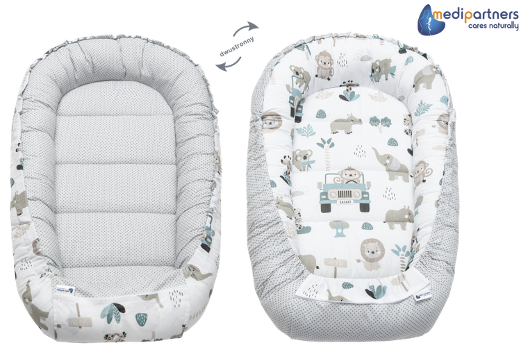 Medi Partners, Zoo, gniazdo niemowlęce, kokon w zestawie, beżowy