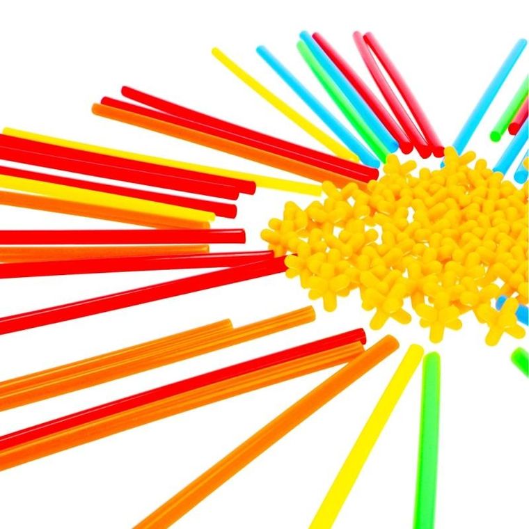 Mega Creative, klocki konstrukcyjne, słomki, 100 elementów