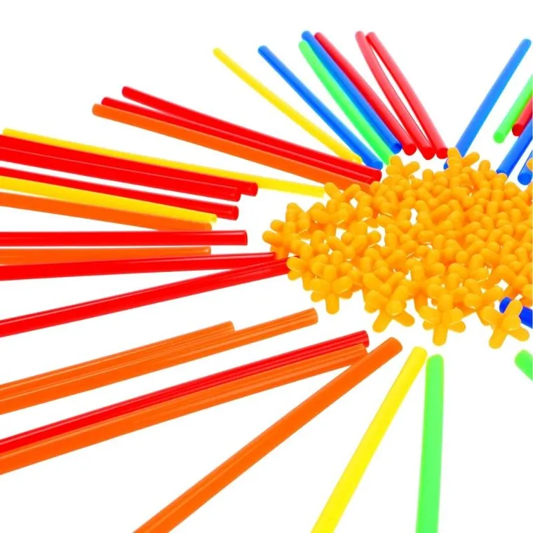 Mega Creative, klocki konstrukcyjne, słomki, 108 elementów