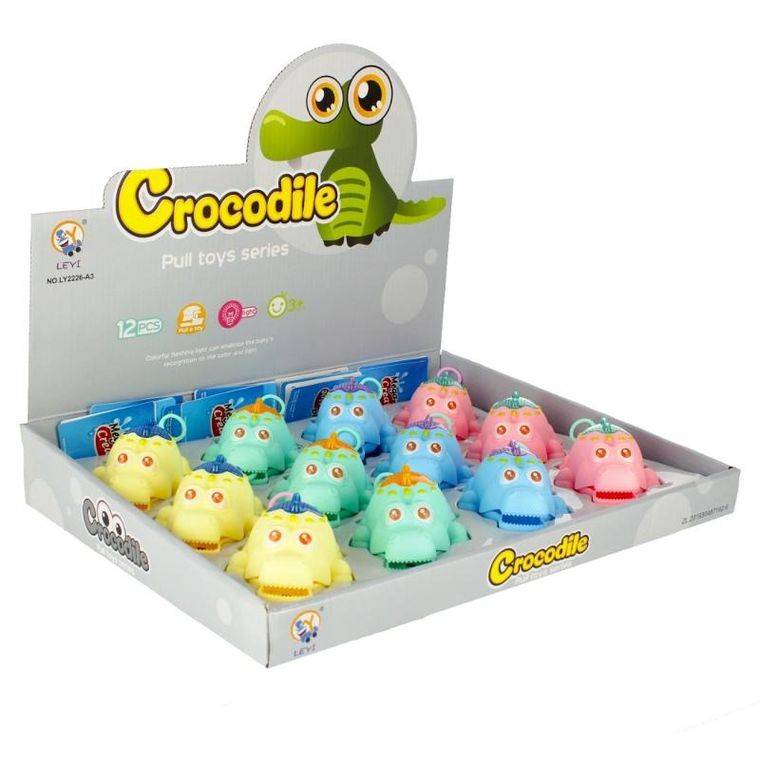 Mega Creative, zabawka naciągana, krokodyl świecący, 13 cm