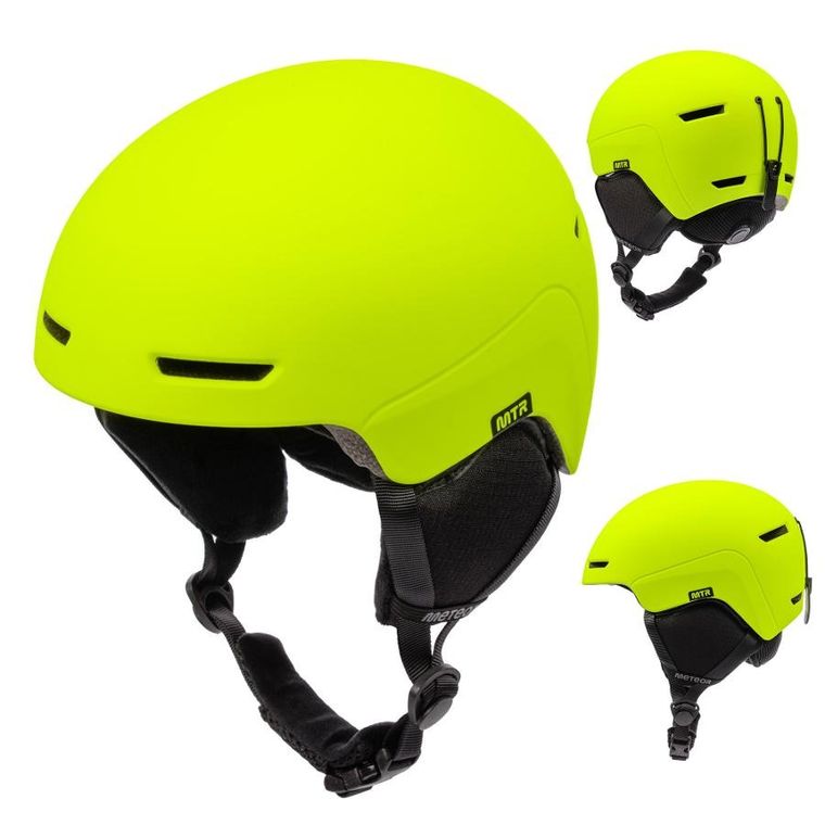 Meteor, Avalo, kask narciarski, neonowy żółty, rozmiar 53-55 cm