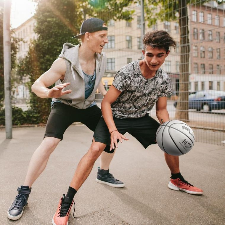 Meteor, Fluo, piłka do koszykówki, biały/neonowy zielony, rozmiar 7