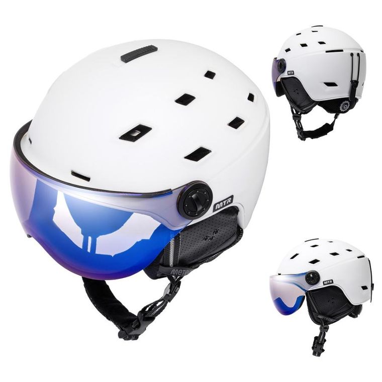 Meteor, Glide, kask narciarski, biały, rozmiar 55-58 cm