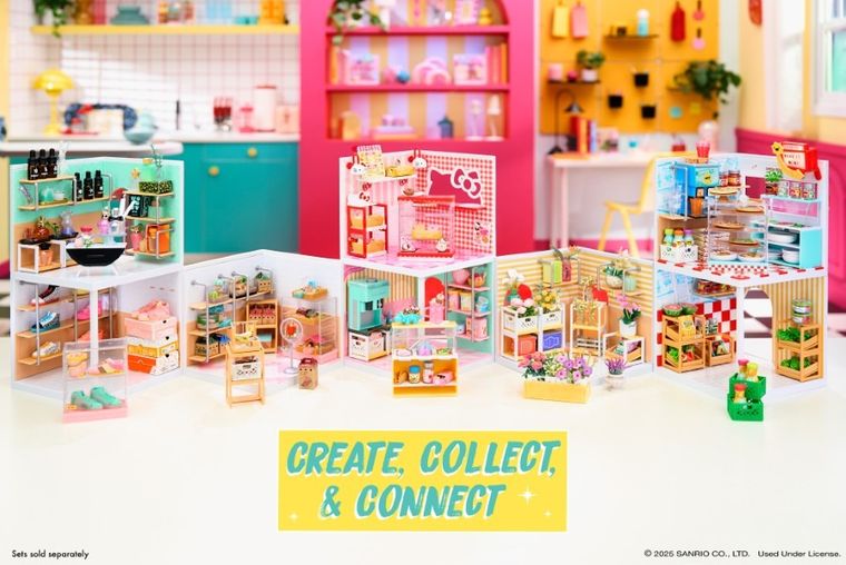 MGA's Miniverse, Make It Mini, Hello Kitty, Sanrio Playset, kawiarenka, zestaw z mini akcesoriami