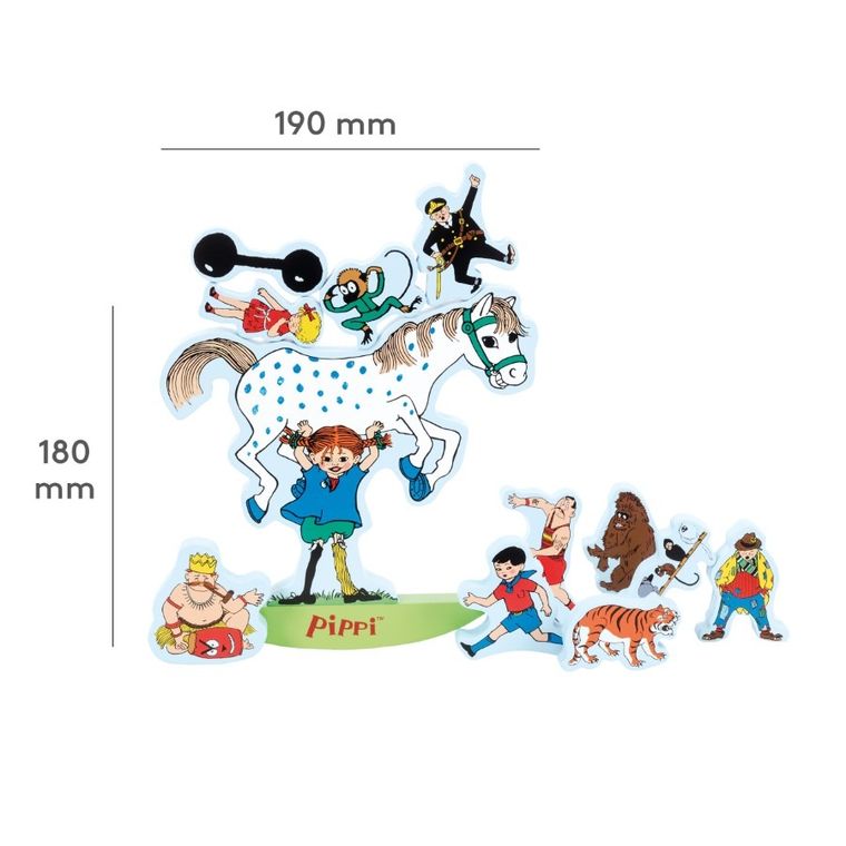 Micki, Pippi, układanka do balansowania, 12 elementów