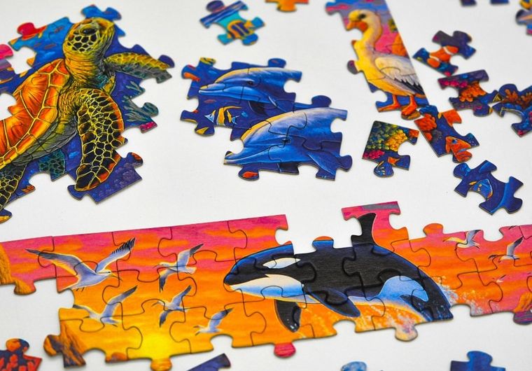 Milliwood, Głębia Oceanu, puzzle drewniane, 120 elementów