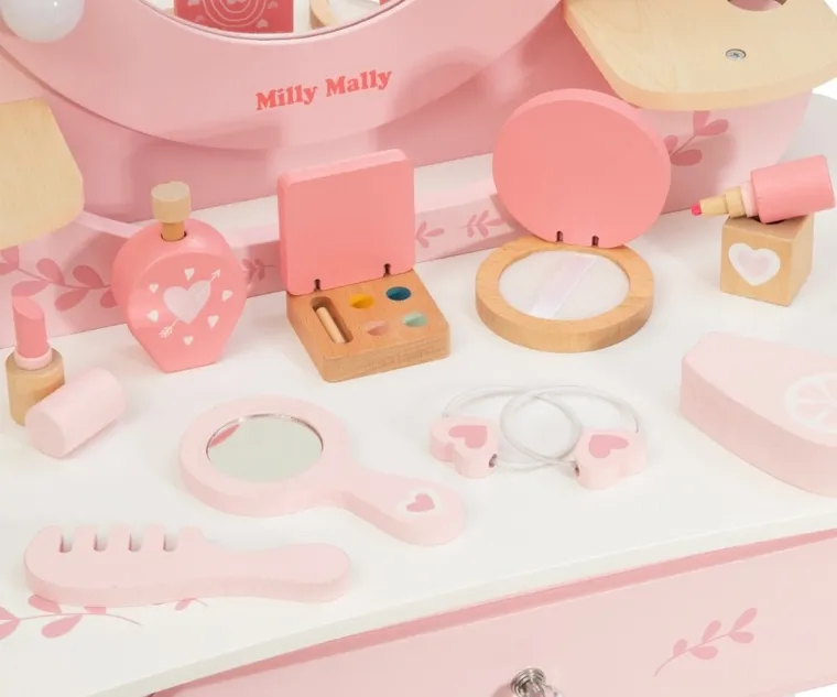 Milly Mally, Elly, drewniana toaletka, Pink