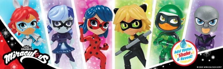 Miraculous: Biedronka i Czarny Kot, Heroez Shake Surprise, zestaw z figurką niespodzianką, 1 szt.