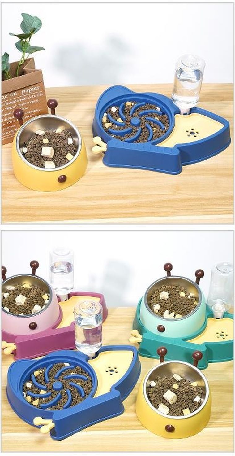 Miska z automatycznym dozownikiem wody dla psa i kota 2w1, różowa