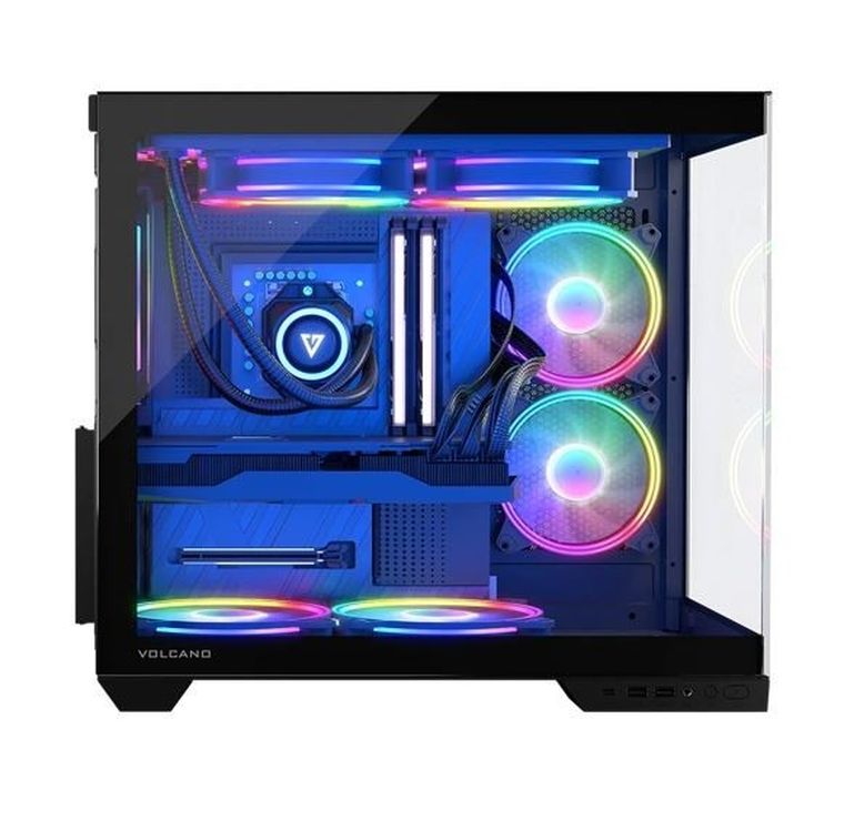 Modecom, Volcano Panorama APEX ARGB 3F Midi, obudowa komputerowa, szara