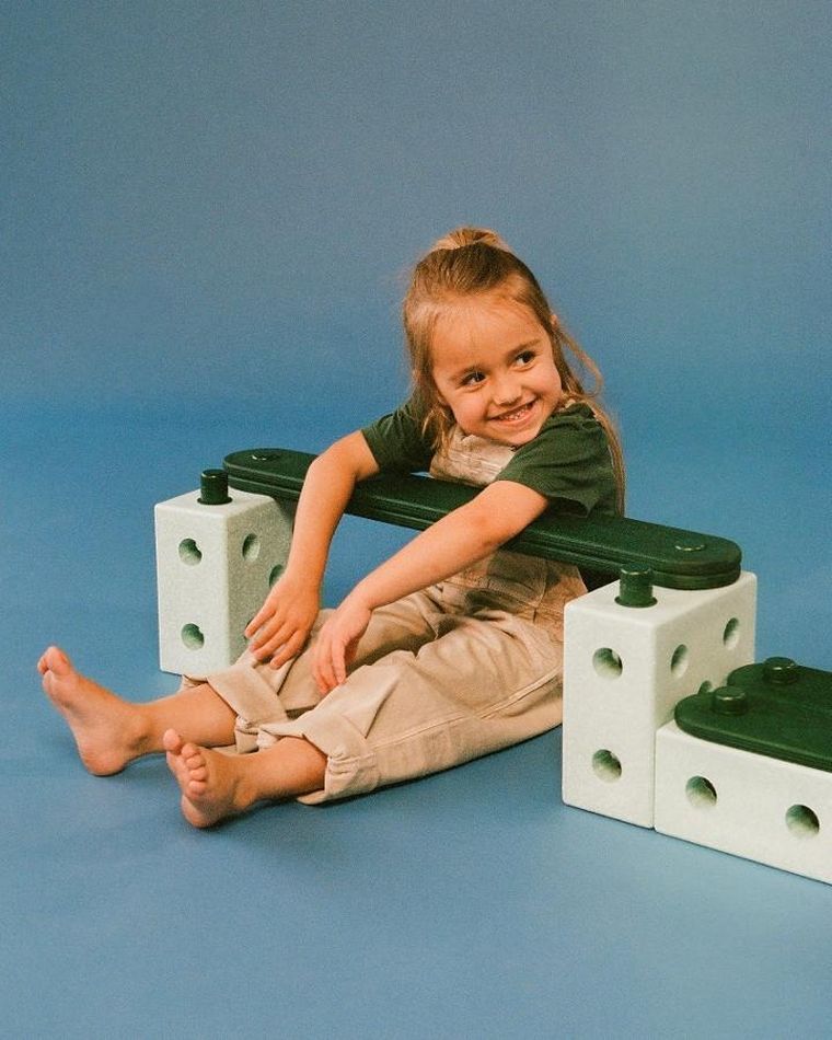 Modu, Balance Track, zestaw z deskami aktywizującymi, Ocean Mint/Forest Green