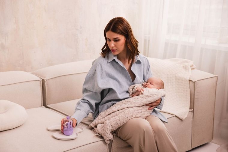 Momini, zestaw do pielęgnacji paznokci niemowląt, Lilac