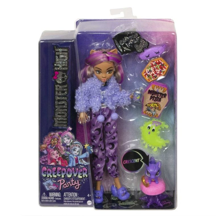 Monster High, Piżama Party, lalka Clawdeen z akcesoriami