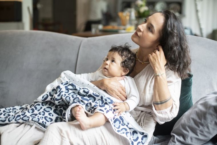 Motherhood, Classics Szary, kocyk muślinowy, dwuwarstwowy, 100-120 cm