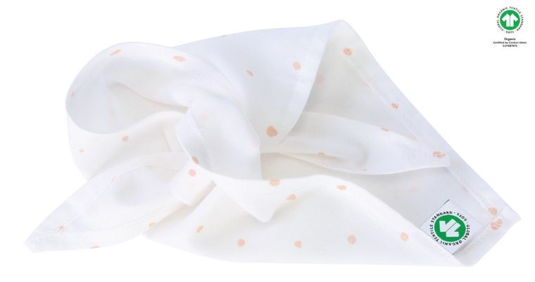 Motherhood, ECO Kropeczki Różowe, chusteczki muślinowe na główkę, 60-30 cm