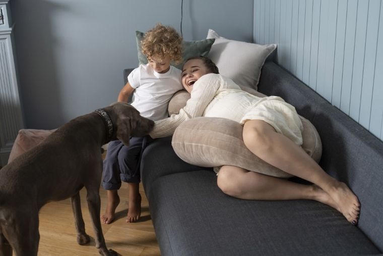 Motherhood, Premium, poduszka dla kobiet w ciąży i do karmienia, niebieska