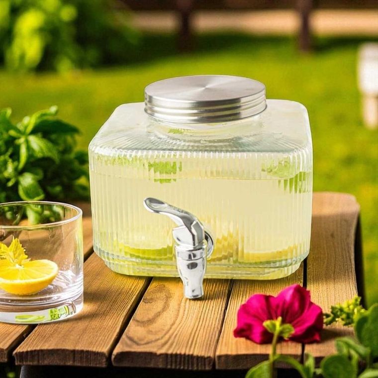 Mplco, słój z kranikiem, szklany, 3l