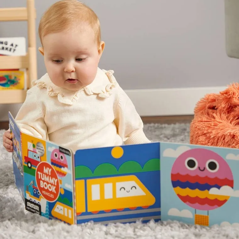 Mudpuppy, dwustronna kontrastowa książeczka harmonijka, pojazdy