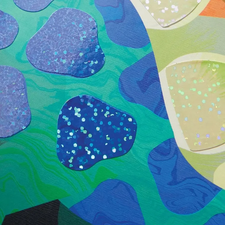 Mudpuppy, Kraina dinozaurów, naklejki holograficzne, 200+ szt., zestaw z plakatem