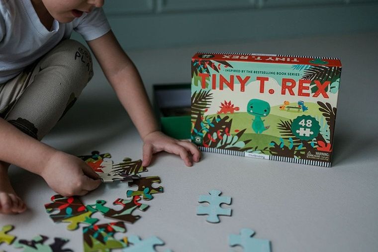 Mudpuppy, Tiny T.rex, puzzle, 48 elementów