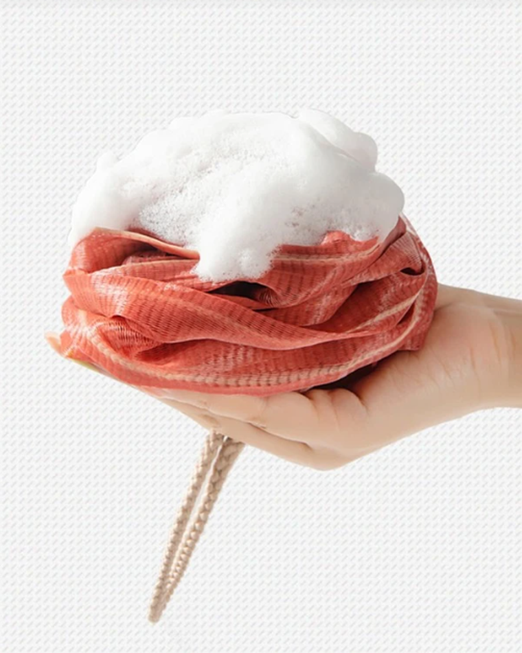 Myjka do kąpieli w kształcie róży, czerwona