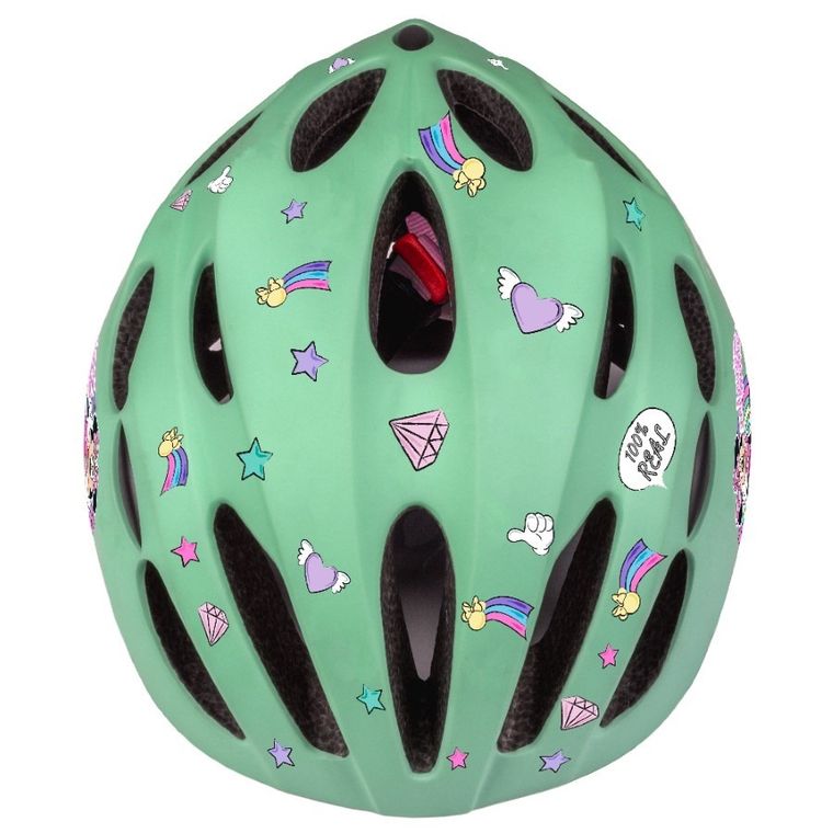 Myszka Minnie, kask ochronny, in-mold, mint, rozmiar 52-56 cm