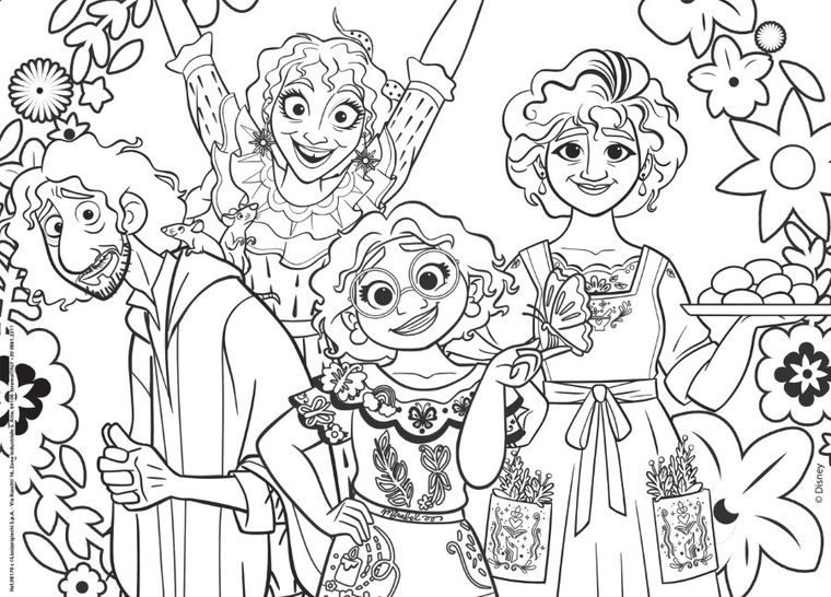 Nasze magiczne Encanto, puzzle podłogowe, dwustronne, maxi floor, 192 elementy