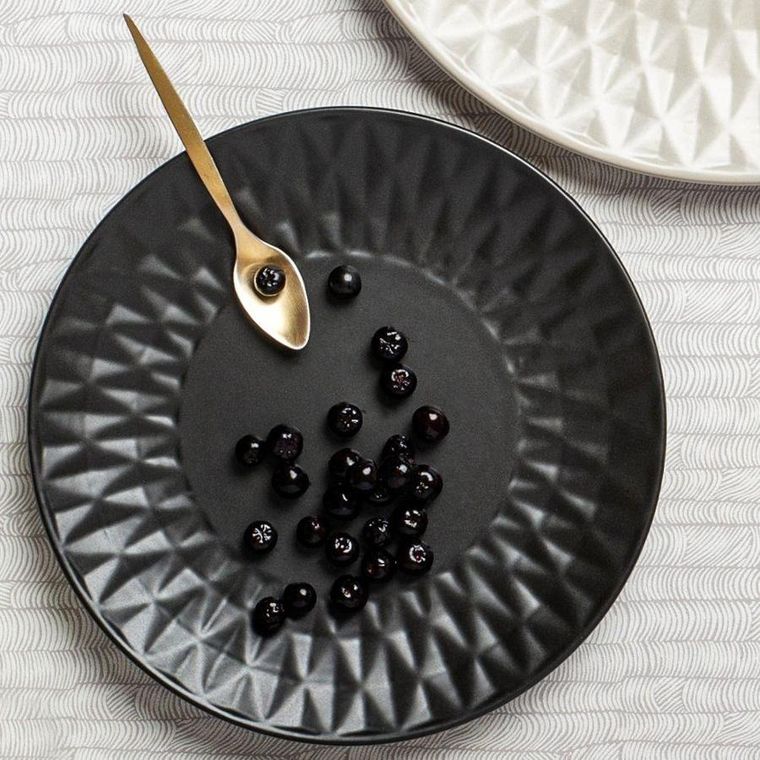 NAVA, talerz ceramiczny, deserowy, Soho Classic, czarny, 20 cm