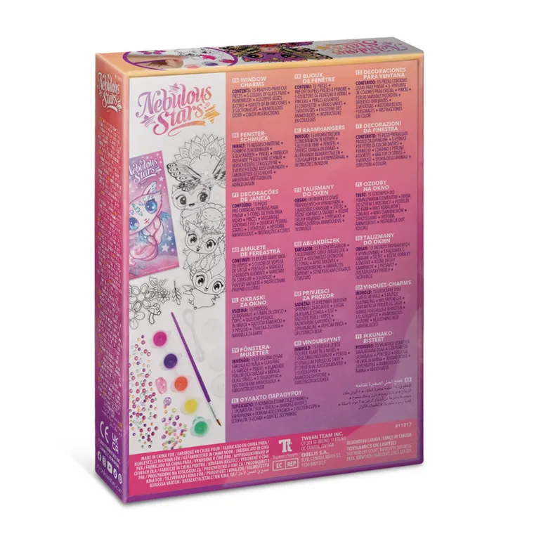 Nebulous Stars, witraż na okno do malowania, 3 szt.