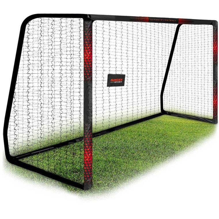 Neo-Sport, bramka do piłki nożnej, czarno-czerwona, 300-200-120 cm