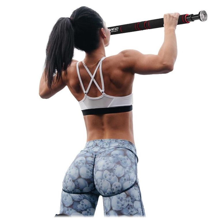 Neo-Sport, drążek do podciągania, rozporowy, 60-85 cm, NS-311