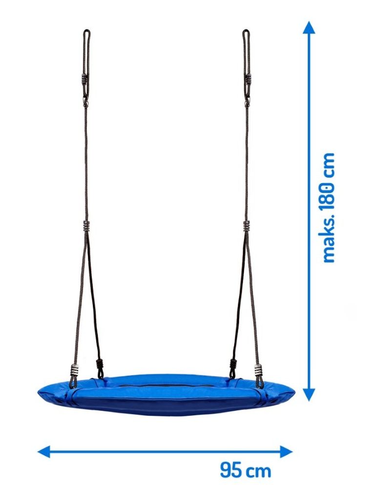 Neo-Sport, huśtawka okrągła, bocianie gniazdo, niebieskie, 95 cm