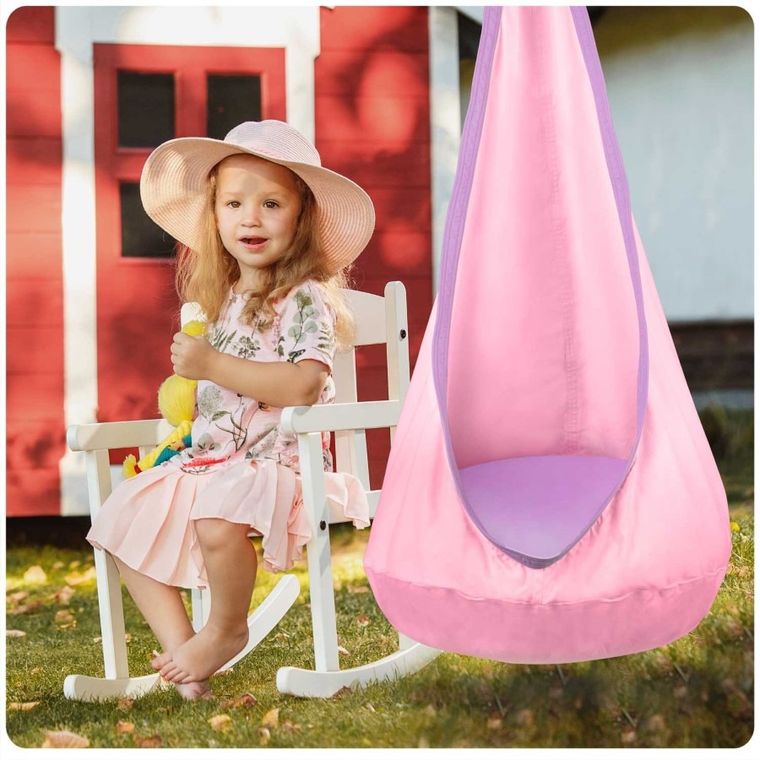 Neo-Sport, kokon, fotel wiszący, jasnoróżowy